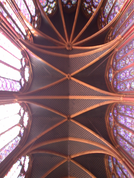Voûtes croisés de la Sainte Chapelle, Paris, arch. Pierre de Montreuil, 1248