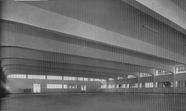 Sous-sol de la “Caserma di Tommaso”, Rome, ing. R. Morandi, 1951